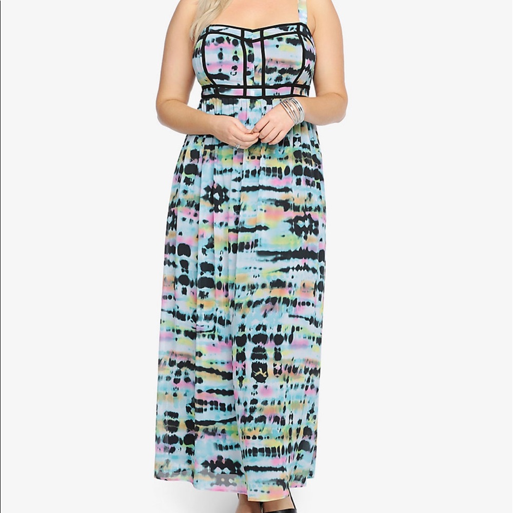 Tie dye maxi dress
